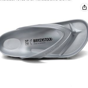 New in box Birkenstock sandals in silver